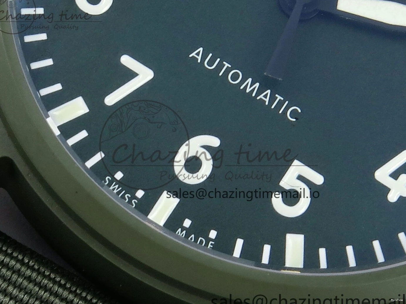 MIROTIME 0302 Big Pilot IW329802 M+F 1:1 Best Edition Green Dial on Green Nylon Strap MY Unique 7002